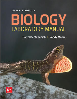 Test Bank for Biology Laboratory Manual, 12th Edition By Darrell Vodopich, Randy Moore