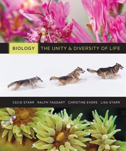 Instant Download; Test Bank for Biology The Unity and Diversity of Life, 13th Edition By Cecie Starr, Ralph Taggart , Christine Evers, Lisa Starr